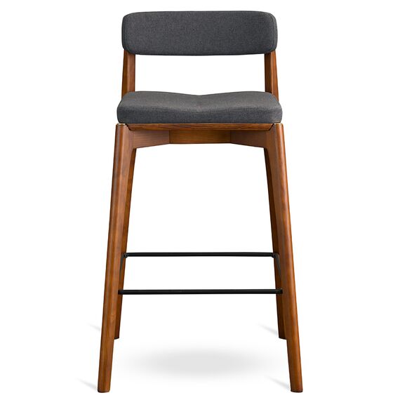 Стул полубарный Aska, рогожка, орех/темно-серый, LATITUDE, изображение 2