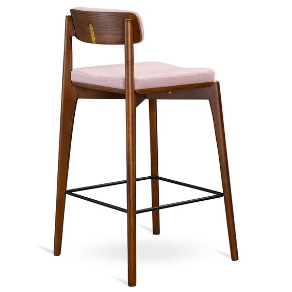 Стул полубарный Aska, рогожка, орех/розовый, LATITUDE, изображение 3