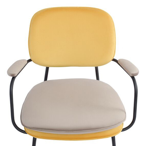 Стул с подлокотниками Pea, велюр, желтый/бежевый, Bergenson Bjorn, изображение 21