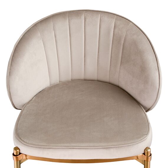 Стул полубарный Coral, велюр, серо-бежевый, Bergenson Bjorn, изображение 13