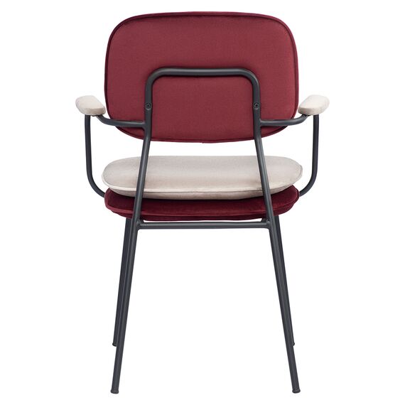 Стул с подлокотниками Pea, велюр, бордовый/бежевый, Bergenson Bjorn, изображение 14