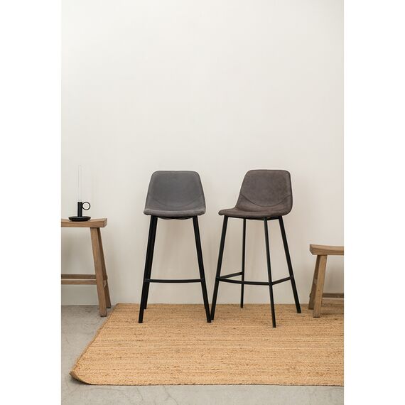 Стул полубарный Hugh, экокожа, серо-коричневый, Bergenson Bjorn, изображение 2