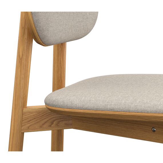 Стул с обивкой Saga, рогожка, бежевый, LATITUDE, изображение 5