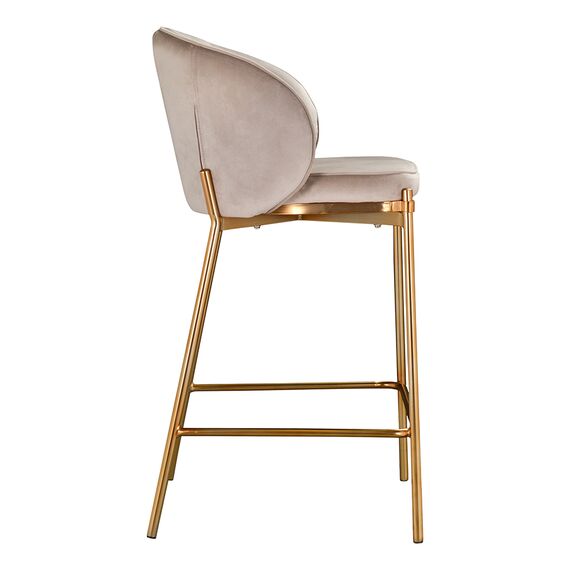 Стул полубарный Coral, велюр, серо-бежевый, Bergenson Bjorn, изображение 10