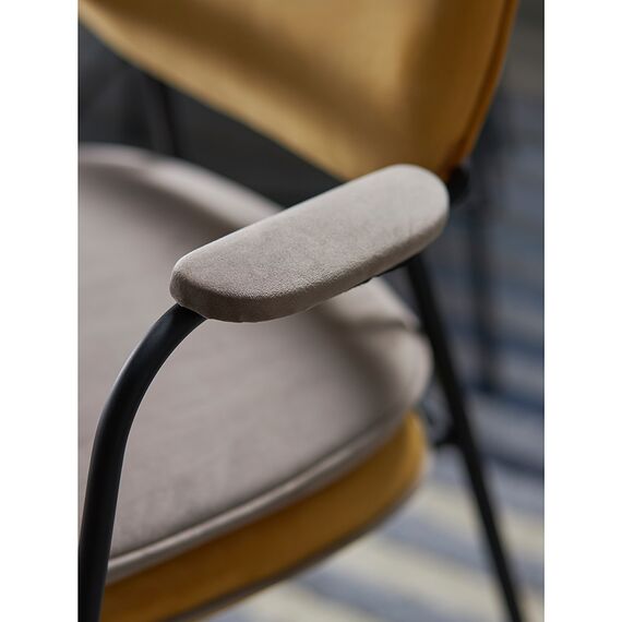 Стул с подлокотниками Pea, велюр, желтый/бежевый, Bergenson Bjorn, изображение 7