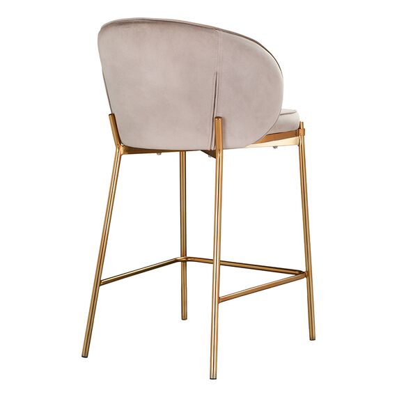 Стул полубарный Coral, велюр, серо-бежевый, Bergenson Bjorn, изображение 11