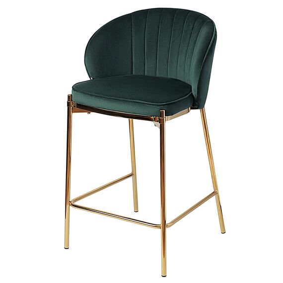 Стул полубарный Coral, велюр, темно-зеленый, Bergenson Bjorn