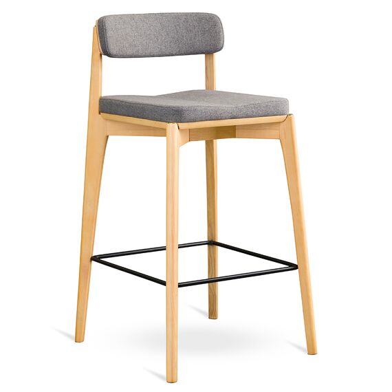 Стул полубарный Aska, рогожка, ясень/серый, LATITUDE