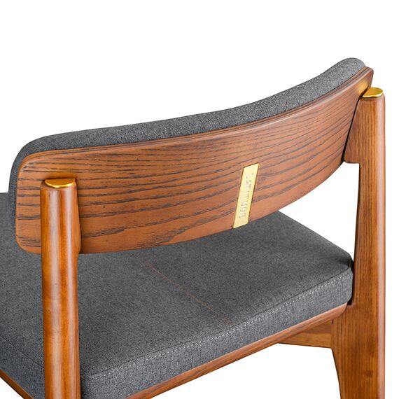 Стул полубарный Aska, рогожка, орех/темно-серый, LATITUDE, изображение 5