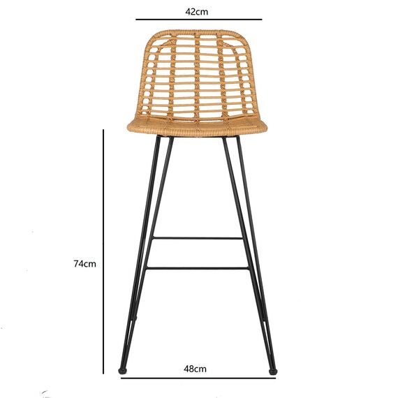 Стул барный Vetle Flat, ротанг, Bergenson Bjorn, изображение 20