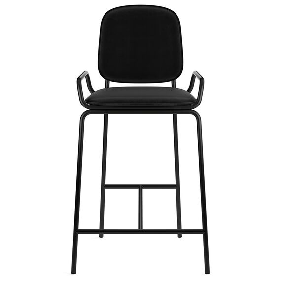 Стул полубарный Ror, 2 Frame, велюр, черный/черный, LATITUDE, изображение 2