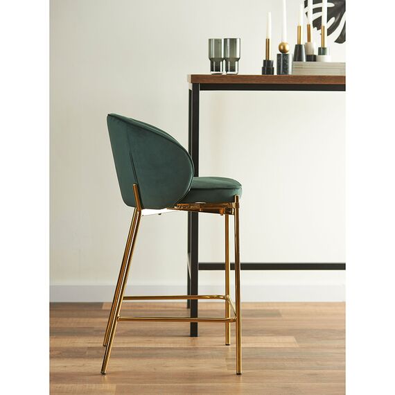 Стул полубарный Coral, велюр, темно-зеленый, Bergenson Bjorn, изображение 5