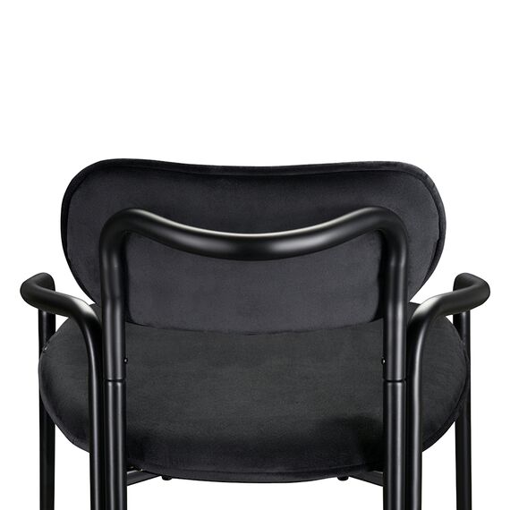 Стул полубарный Ror, Round, велюр, черный/черный, LATITUDE, изображение 5