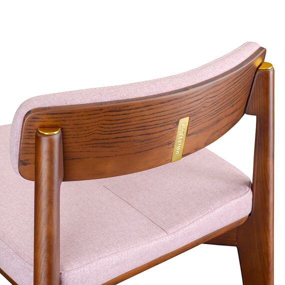 Стул полубарный Aska, рогожка, орех/розовый, LATITUDE, изображение 6