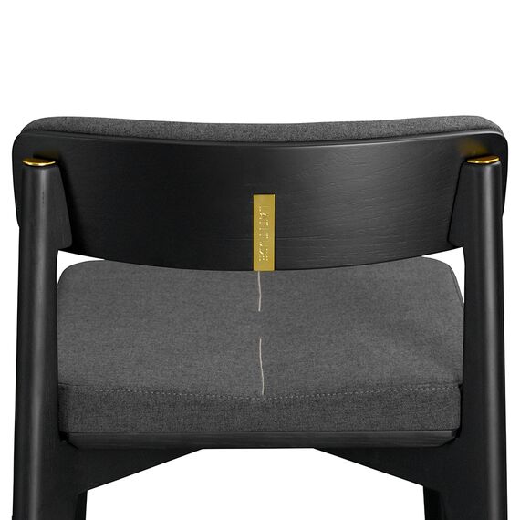 Стул полубарный Aska, рогожка, черный/темно-серый, LATITUDE, изображение 5