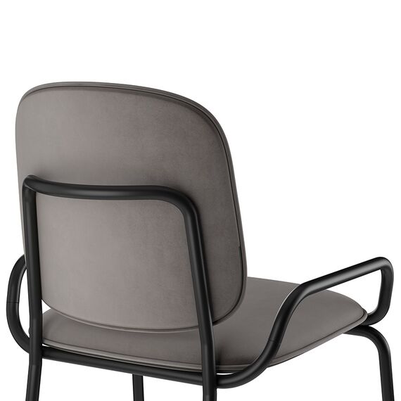 Стул полубарный Ror, 2 Frame, велюр, черный/серый, LATITUDE, изображение 4