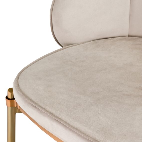 Стул полубарный Coral, велюр, серо-бежевый, Bergenson Bjorn, изображение 14