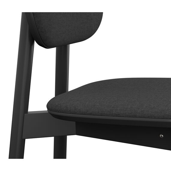 Стул с обивкой Saga, рогожка, темно-серый, LATITUDE, изображение 5