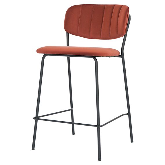 Стул полубарный Eirill, велюр, кирпичный, Bergenson Bjorn