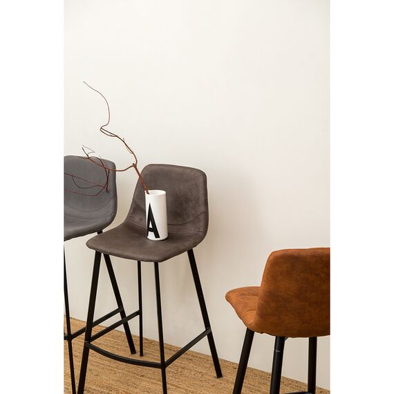 Стул полубарный Hugh, экокожа, темно-серый, Bergenson Bjorn, изображение 5