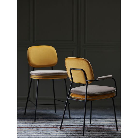 Стул полубарный Pea, велюр, желтый/бежевый, Bergenson Bjorn, изображение 6