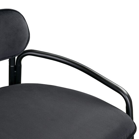 Стул полубарный Ror, Round, велюр, черный/черный, LATITUDE, изображение 6