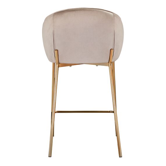 Стул полубарный Coral, велюр, серо-бежевый, Bergenson Bjorn, изображение 12