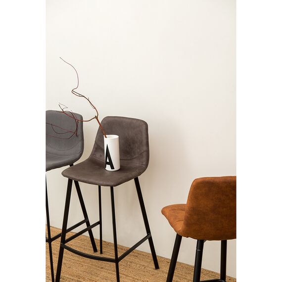 Стул полубарный Hugh, экокожа, серо-коричневый, Bergenson Bjorn, изображение 4