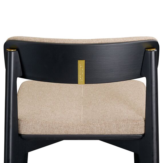 Стул полубарный Aska, рогожка, черный/бежевый, LATITUDE, изображение 5