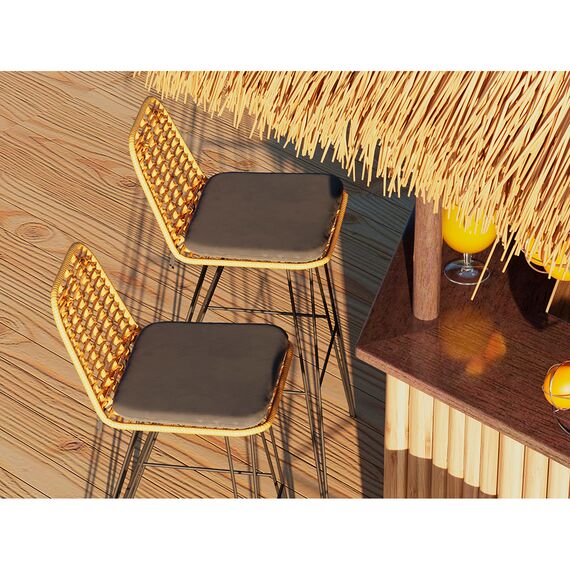 Стул барный Vetle Flat, ротанг, Bergenson Bjorn, изображение 9