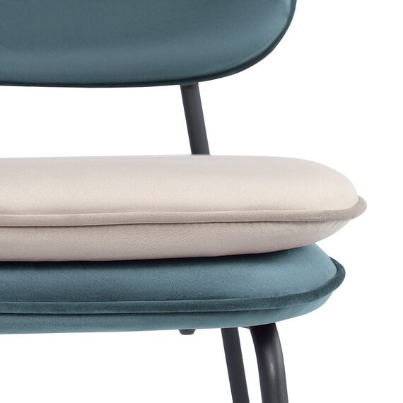 Стул полубарный Pea, велюр, сине-зеленый/бежевый, Bergenson Bjorn, изображение 9