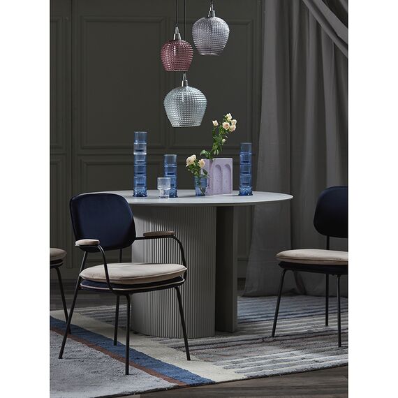 Стул с подлокотниками и контрастным кантом Pea, велюр, темно-синий/бежевый, Bergenson Bjorn, изображение 2