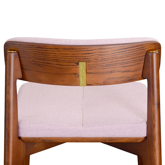 Стул полубарный Aska, рогожка, орех/розовый, LATITUDE, изображение 5