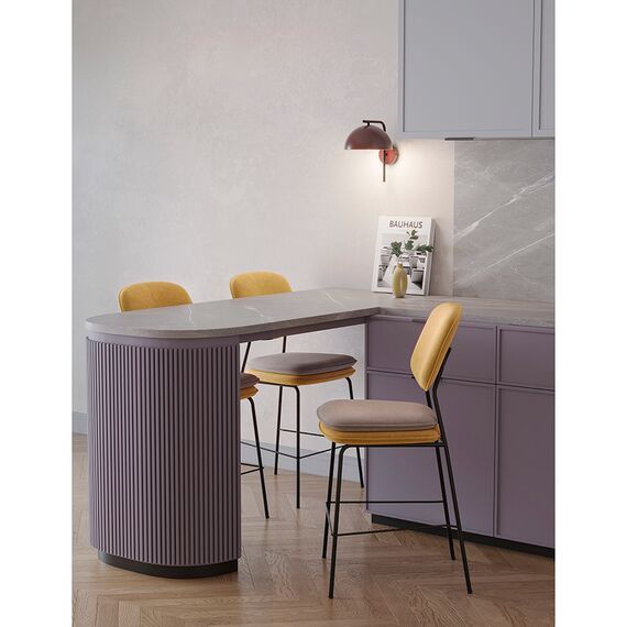 Стул полубарный Pea, велюр, желтый/бежевый, Bergenson Bjorn, изображение 8