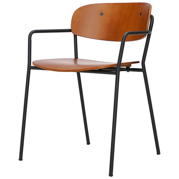 Стул с подлокотниками Torfrid, орех, Bergenson Bjorn