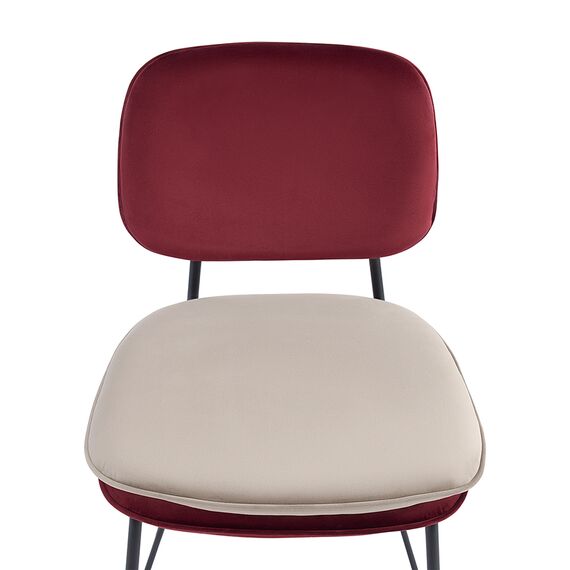 Стул полубарный Pea, велюр, бордовый/бежевый, Bergenson Bjorn, изображение 10