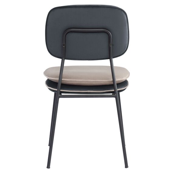 Стул с контрастным кантом Pea, велюр, темно-серый/бежевый, Bergenson Bjorn, изображение 7