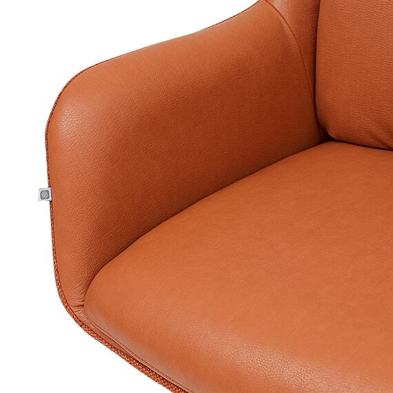 Стул на колесиках Allar, экокожа, рогожка, коричневый, Bergenson Bjorn, изображение 9