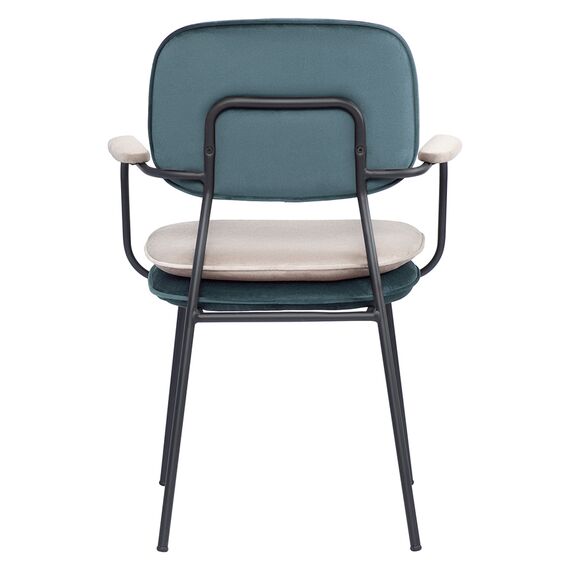 Стул с подлокотниками Pea, велюр, сине-зеленый/бежевый, Bergenson Bjorn, изображение 6