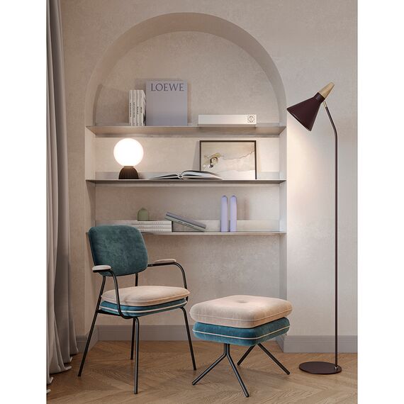 Стул с подлокотниками Pea, велюр, сине-зеленый/бежевый, Bergenson Bjorn, изображение 3