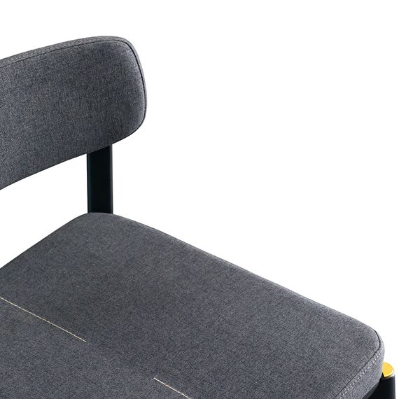 Стул полубарный Aska, рогожка, черный/темно-серый, LATITUDE, изображение 4