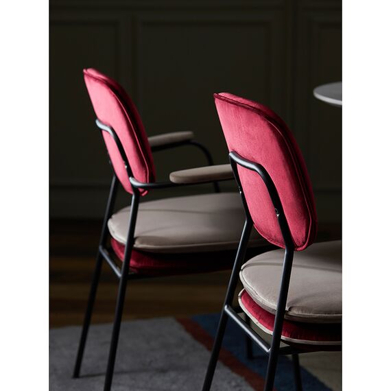 Стул с подлокотниками Pea, велюр, бордовый/бежевый, Bergenson Bjorn, изображение 7