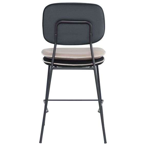 Стул полубарный с контрастным кантом Pea, велюр, темно-серый/бежевый, Bergenson Bjorn, изображение 6