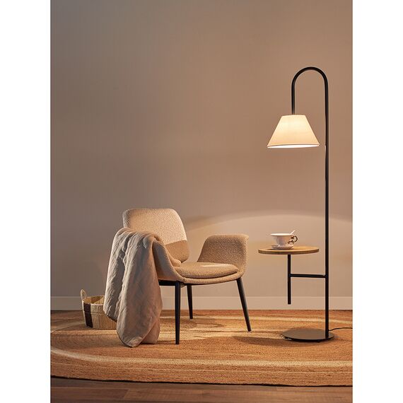 Торшер Maury, 153 см, белый/натуральное дерево, Bergenson Bjorn, изображение 2