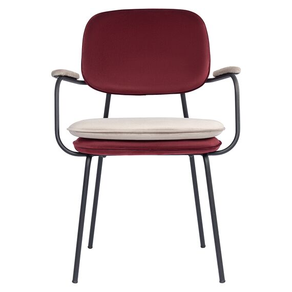 Стул с подлокотниками Pea, велюр, бордовый/бежевый, Bergenson Bjorn, изображение 12