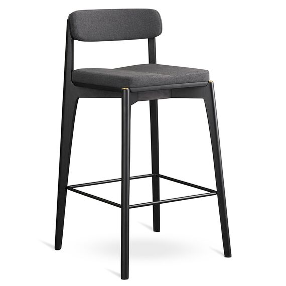 Стул полубарный Aska, рогожка, черный/темно-серый, LATITUDE