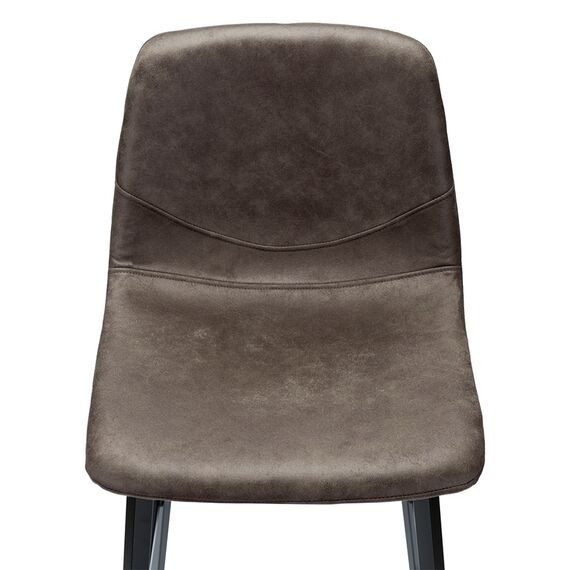 Стул полубарный Hugh, экокожа, серо-коричневый, Bergenson Bjorn, изображение 11