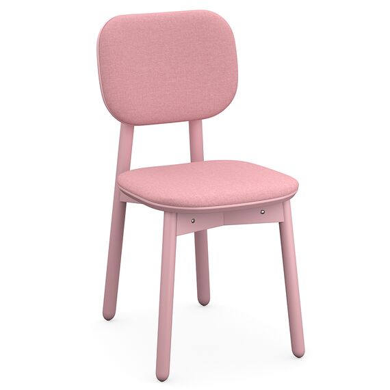 Стул с обивкой Saga, рогожка, розовый, LATITUDE