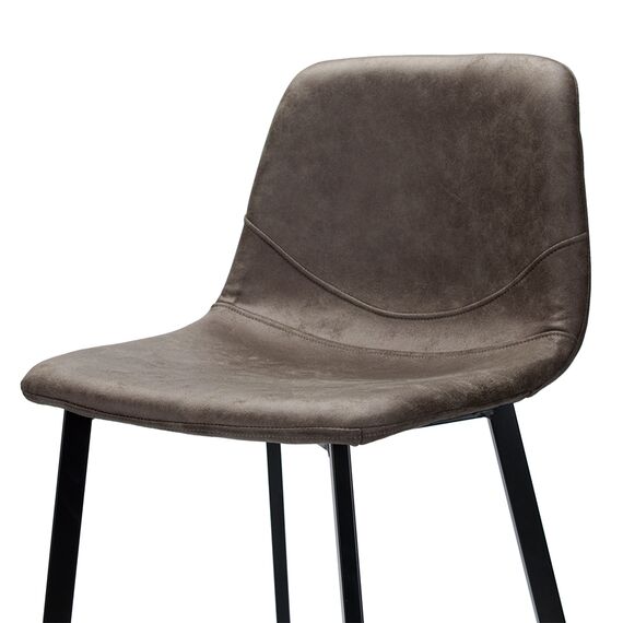 Стул полубарный Hugh, экокожа, серо-коричневый, Bergenson Bjorn, изображение 10