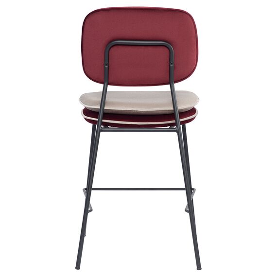 Стул полубарный с контрастным кантом Pea, велюр, бордовый/бежевый, Bergenson Bjorn, изображение 9